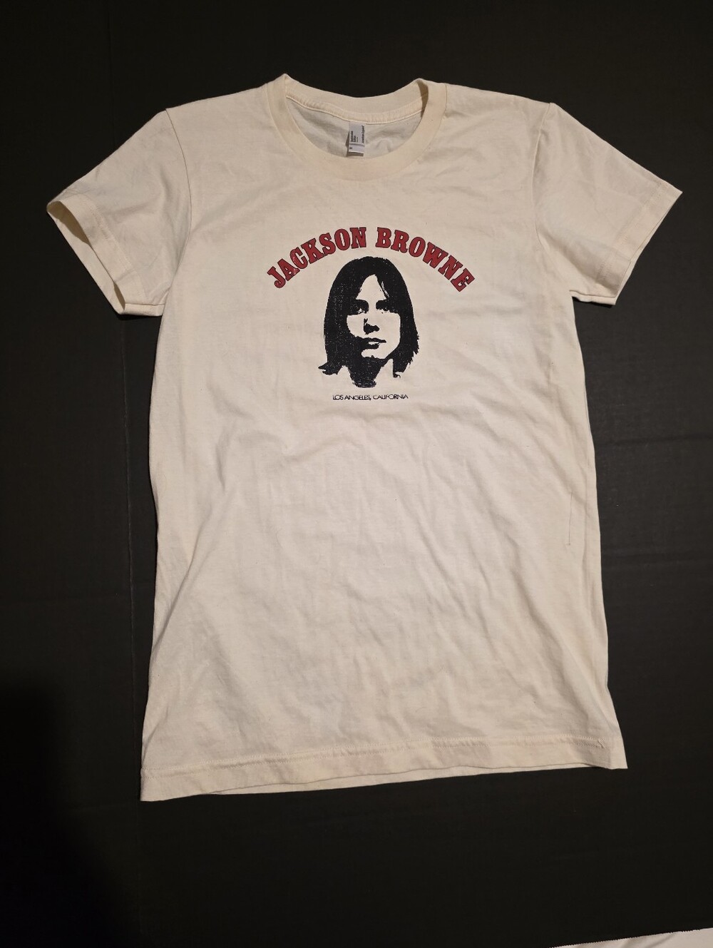 American Apparel Cream Graphic Jackson Browne Tee